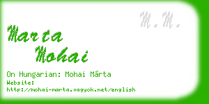 marta mohai business card